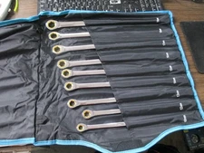 DURATECH Extra Long Anti-Slip Ratcheting Wrench Set, Double Box End Silver 