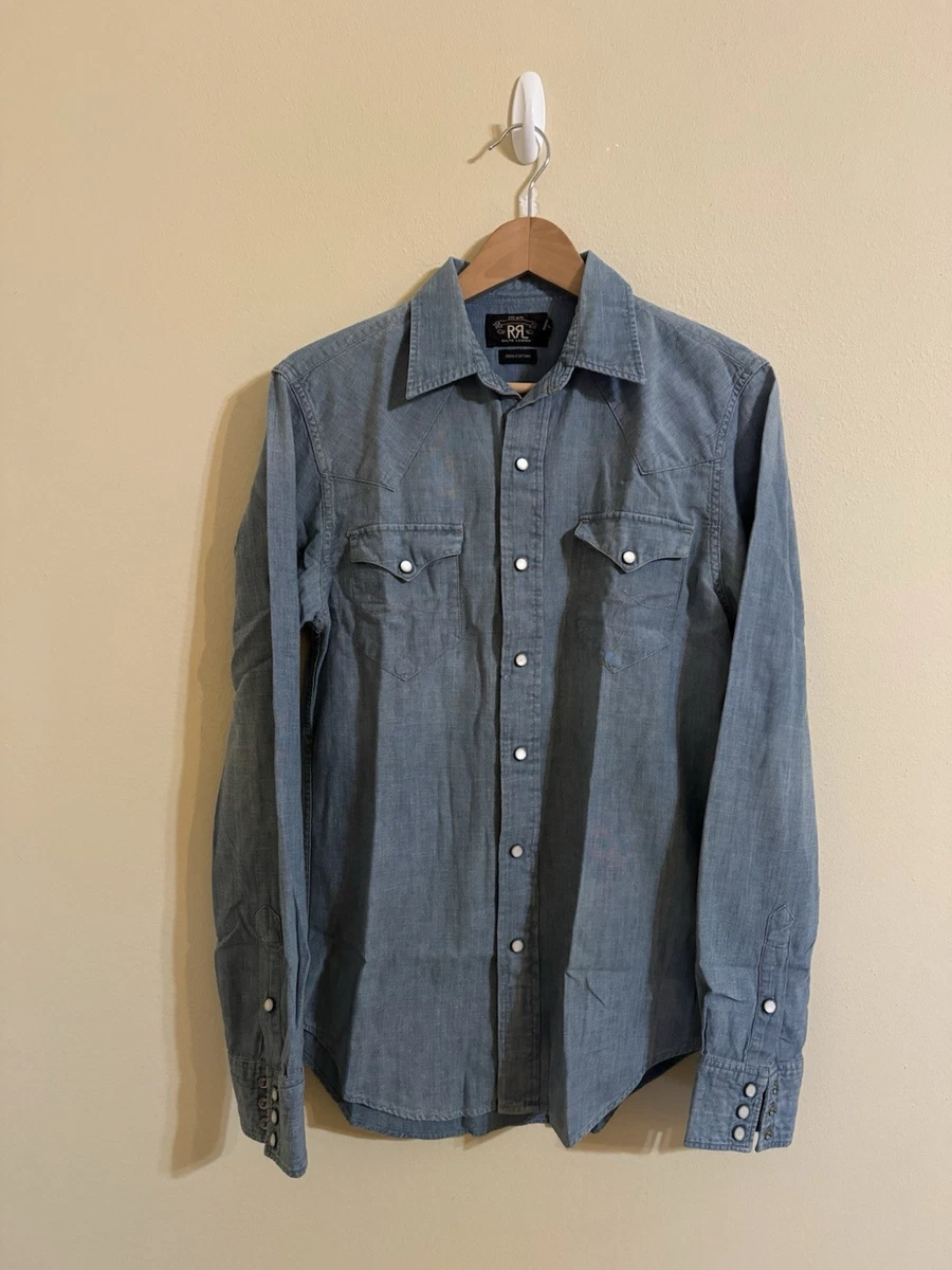 RRL Denim Casual Button-Down Shirts for Men for sale - eBay