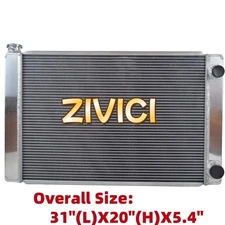 Fit 31" x 20" Chevy SBC 350 Double Pass Hi-Performance 3-Rows Universal Radiator