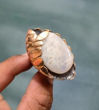Rainbow Moonstone Ring Wire Wrapped Jewelry Designer Ring For Gift