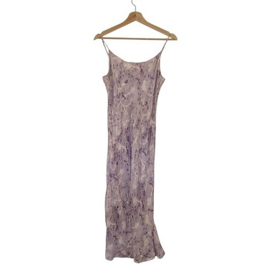 Flora Obscura x J. Crew cupro-blend slip dress in Lavender Fields Sz 8 Midi