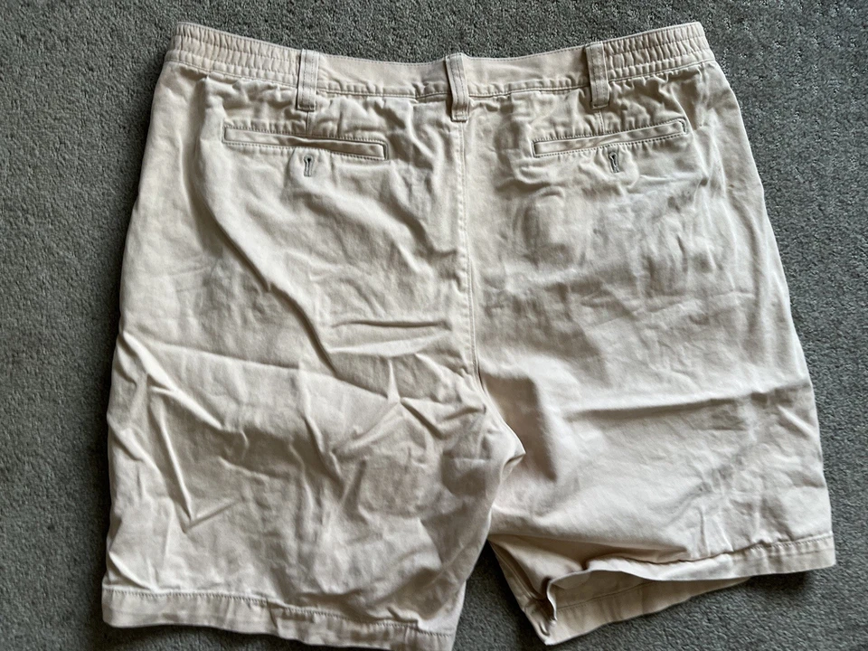 Pantalones Cortos Carga Eddie Bauer Para Hombre Talla 40 Beige Plisado Cremallera Mosca De Colección Foto 2 de 4