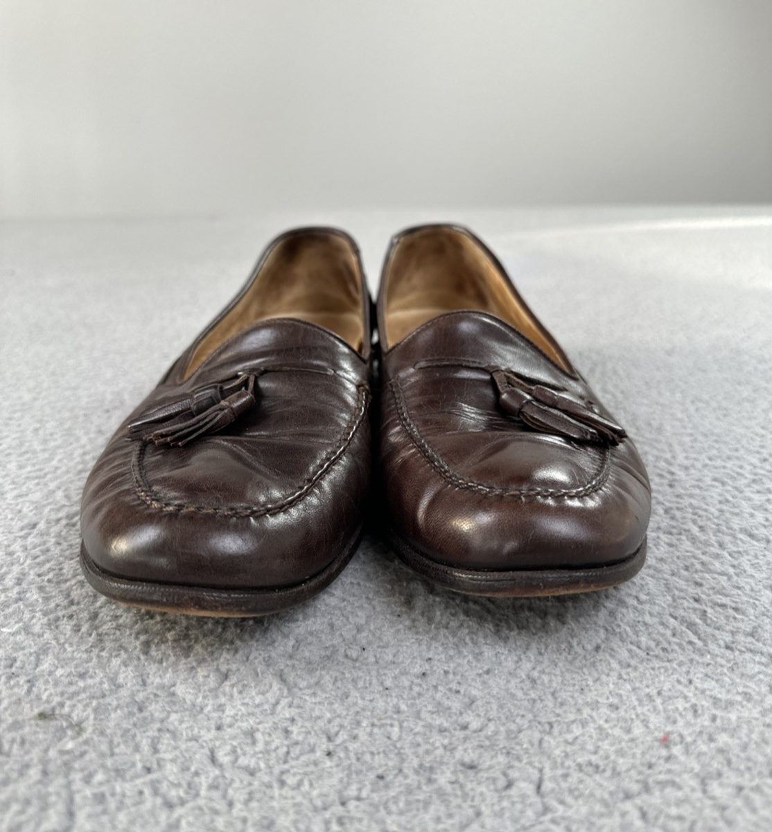 Bragano Cole Haan Leather Tassel Loafers Men 11M Brown Shoes  display picture 1