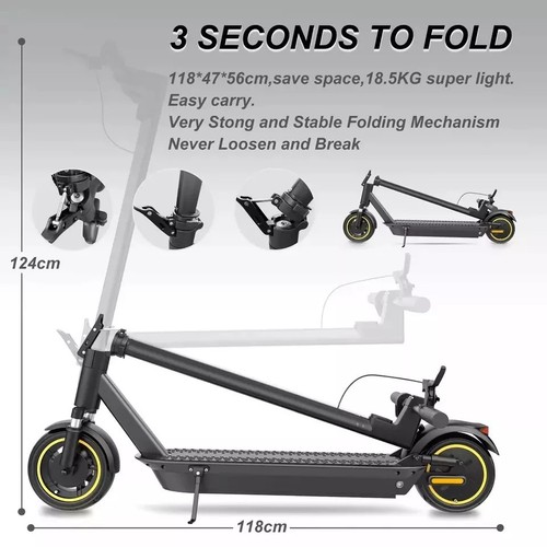 AOVOPRO ESMAX Electric Scooter 35km/h Max Speed 500W Motor Double Suspension New - Picture 6 of 15