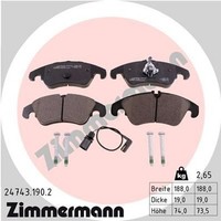 Zimmermann BremsbelÄGe Audi A6 4G2 4GC 4G5 4GD 4GH 4GJ A7 4GA 4GF Q5 8RB