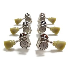 Chrome 3L3R Vintage Deluxe Locking Guitar Tuners Machine Heads 1:14 Gear Ratio