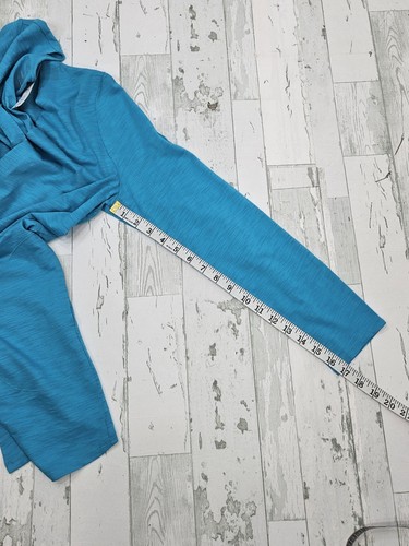 Chicos The Ultimate Tee Cotton Slub Cardigan Womens 1 US Medium Turquoise - Picture 4 of 8