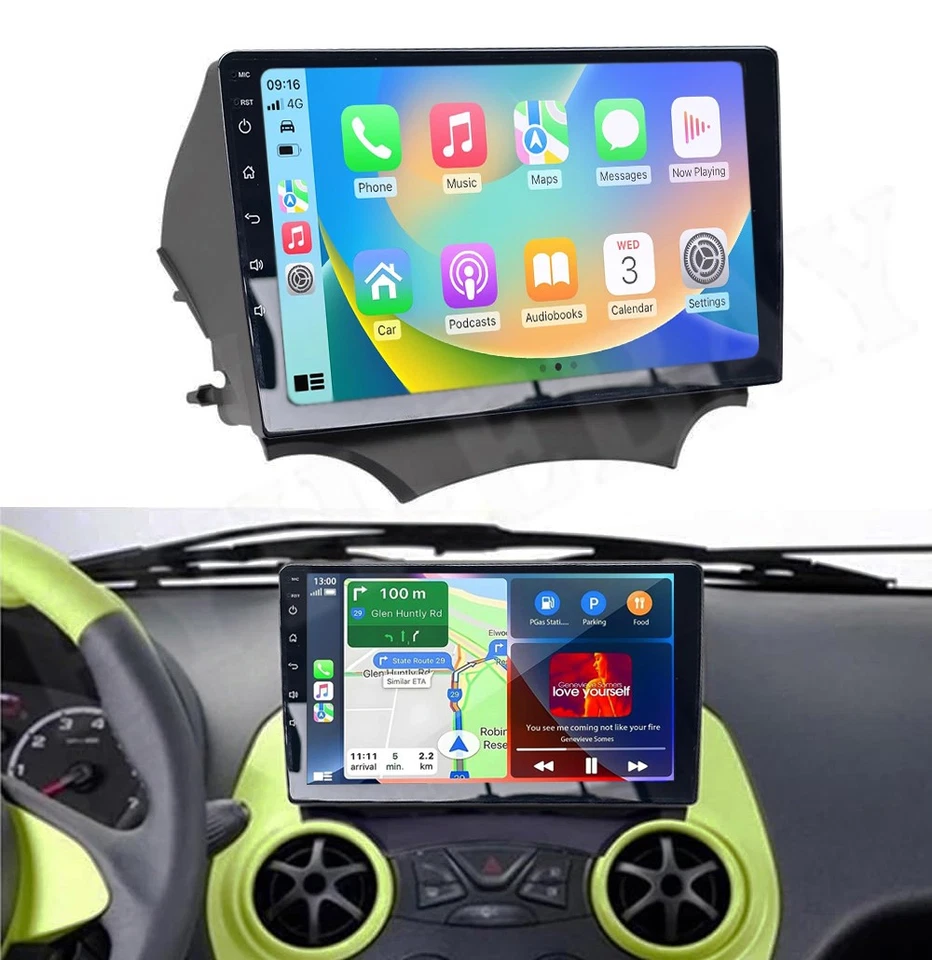 für 2008-2014 Ford Ka Autoradio mit Wireless Apple Carplay Android Auto GPS Navi - Bild 1 von 4