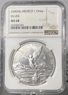 México Plata Libertad Onza 2006 1. Ozt NGC MS 68.
