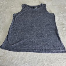 Tek Gear DryTek Women's Size Large Sleeveless Tank Back Seamed Vented Black Char