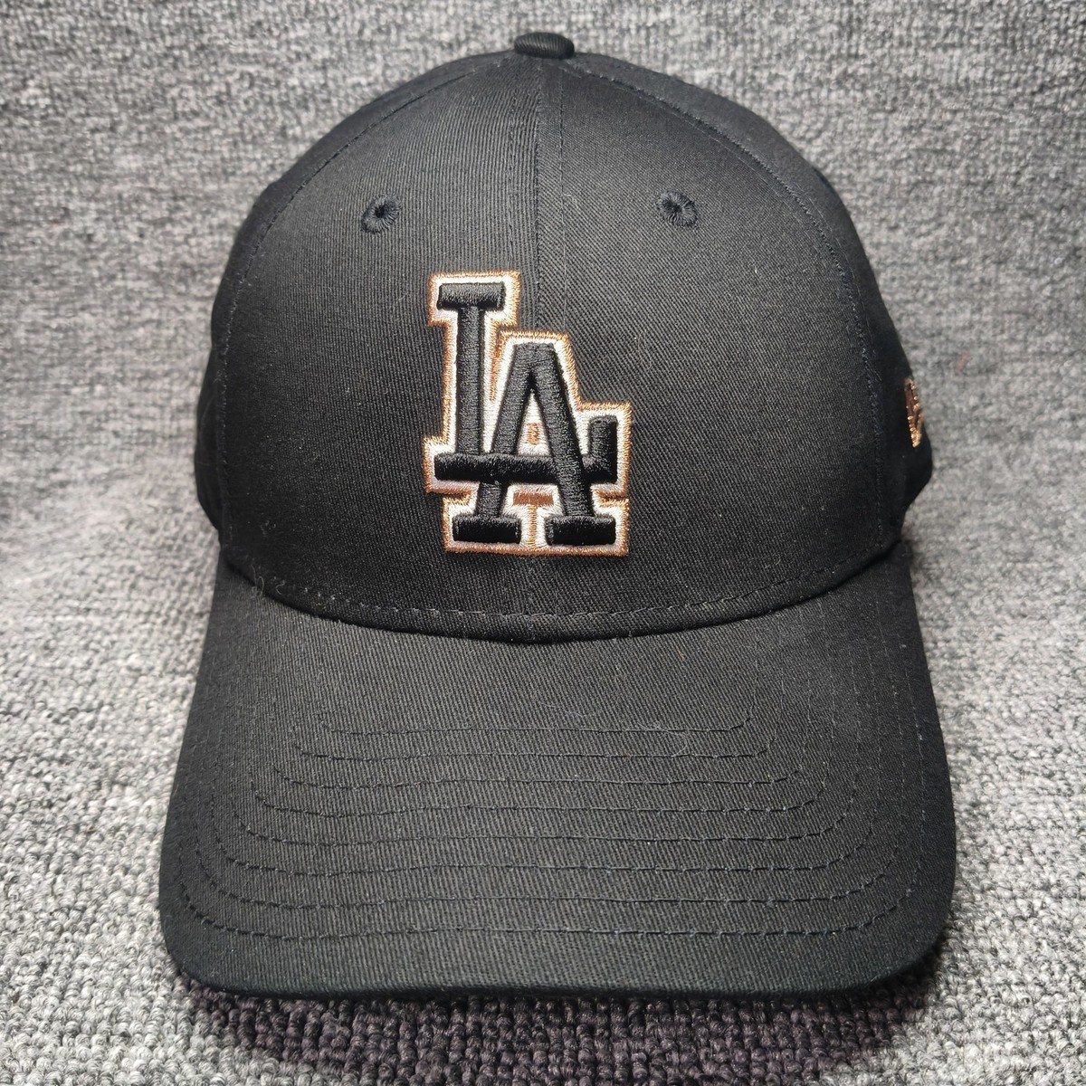 New Era LA Dodgers 9FORTY Snapback Hat Black Curved Brim MLB Cap