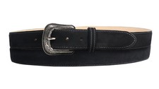 Silverton Men Genuine Leather Western Belt Black Cowboy Work Ranch