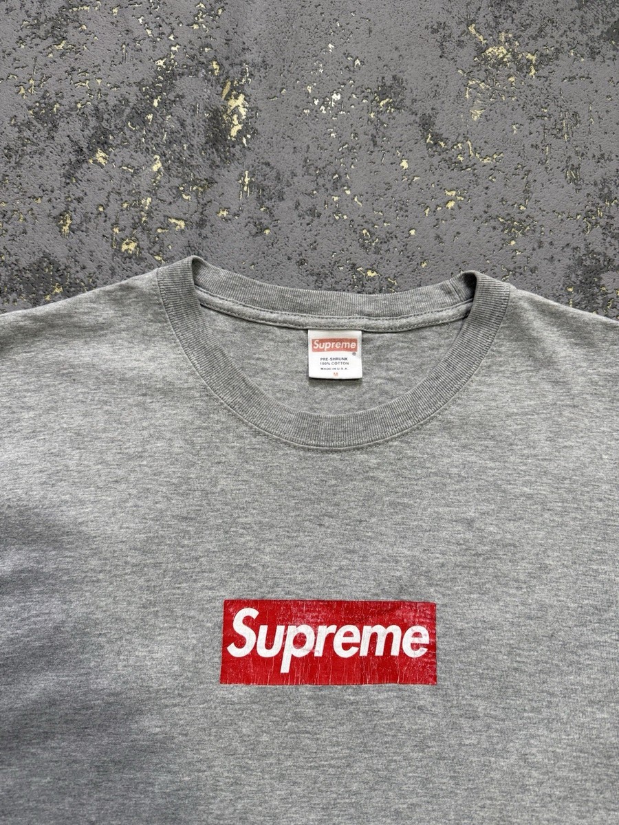 Supreme T-Shirt Box Logo Grey Men's - M | eBay