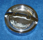 Vintage Mid Century Modern Heavy Duty Chrome Plated Metal Felt Padded Ashtray — photo 10