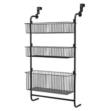 Over The Door Organizer, Metal Organizer, 3-Layer Hanging and Wall-Mounted me...
