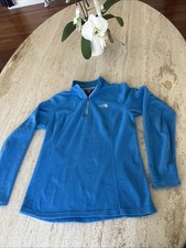 The North Face Women's Turquoise Blue Fleece 1/4 Zip Pullover Size M