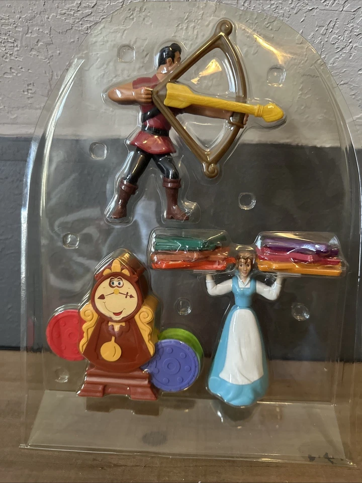 McDonald’s Disney La Bella y la Bestia Juguetes Nuevo en Paquete Juego Completo + Pantalla Parcial Foto 2 de 4