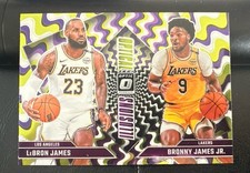LeBron James Bronny James Panini Optical Illusion Holo Sp