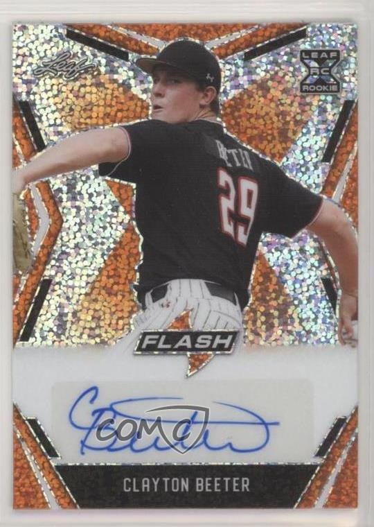 2020 Leaf Flash Orange 7/10 Clayton Beeter #BA-CB1 Auto 0c3e