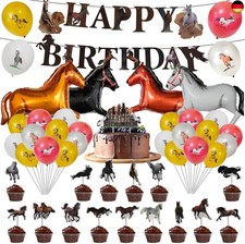 Pferde Geburtstagsdeko, Pferd Party Dekorationen Set, Pferde Deko Geburtstag