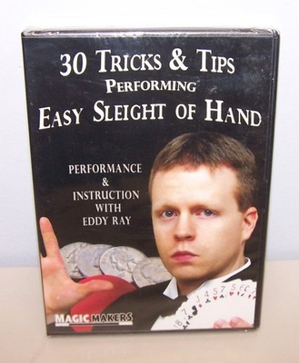 30 Tricks Tips Performing Easy Sleight of Hand DVD Eddy Ray NEW SEALED