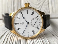 Unique wristwatch built from authentic OMEGA pocket movement, custom case