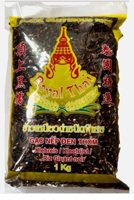 1 Kg Schwarzer Klebreis Royal Thai Black Glutinous Rice Gao Nep Den Thom