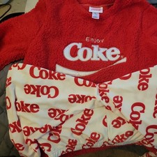 Enjoy COKE  Sherpa girls Pj set fuzzy Small.....
