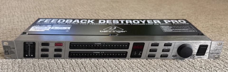 Behringer FBQ2496 Feedback Destroyer Pro Parametric EQ (24-BIT/96kHz) w/ Cord - Image 2 of 4