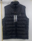 Zkn Heated Apparel Mens Black Sleeveless Full-Zip Puffer Vest Size Large