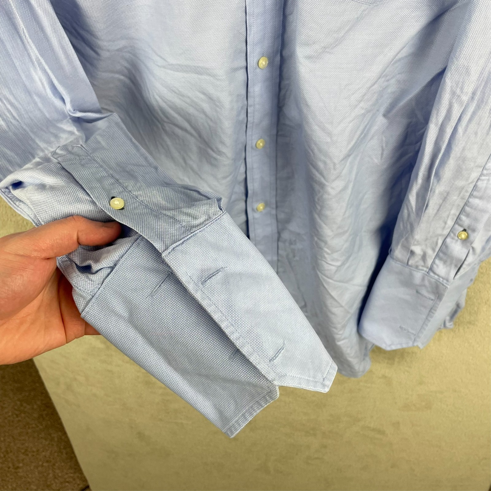 Men's Tommy Hilfiger Ithaca Cuff Link Long Sleeve Shirt Size XL Extra Large Blue thumbnail 6