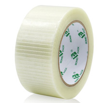 Transparent Bi-Directional Filament Strapping Tape, 6.7 Mil x 2 Inch x 30yds, Fi