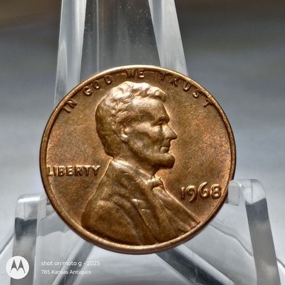 1968 Lincoln Memorial Cent - EXTREME Machine Doubling Error - Dramatic...