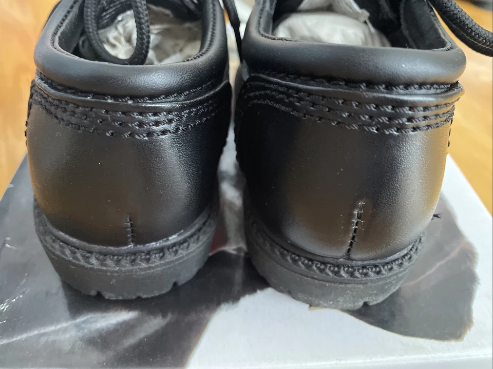 Zapato de vestir Buster marrón de cuero Oxford negro con cordones para niños nuevo en caja talla 10,5 Foto 4 de 4