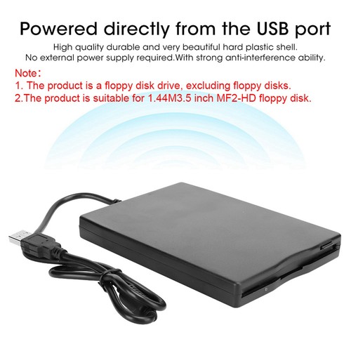 Portable Floppy Drive 3.5‑Inch Card Reader Computer Accessory External - Afbeelding 2 van 12