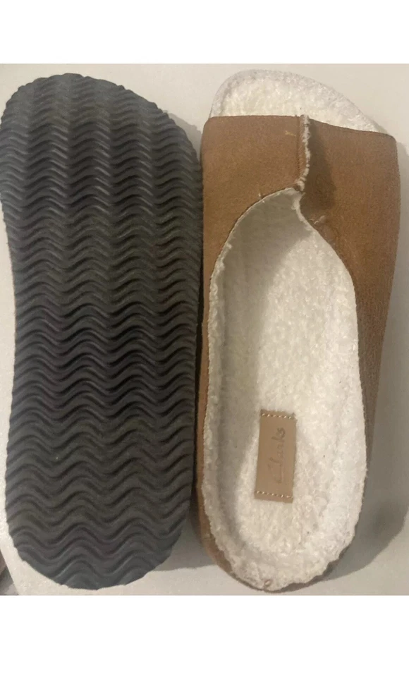 Chinelos femininos Clarks Fireside Lux Mauve têxtil tamanho Reino Unido 8/42 - Imagem 2 de 3