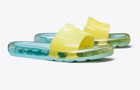TORY BURCH Bubble Jelly Slides Blue Yellow Size 5 Waterproof  (New in Box) — photo 4
