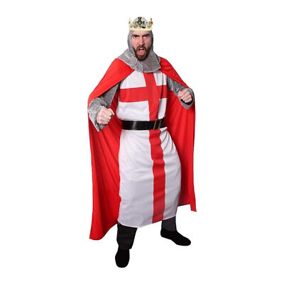 KÖNIG ARTHUR KOSTÜM RITTER & GOLDKRONE ST GEORGES DAY SUPPORTER KOSTÜM
