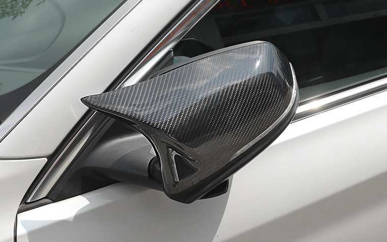 Calotte Specchietti In Carbonio Per BMW X1 X2 Z4 Serie 1 F48 F39 G29 F40 – Look M – Coppia Nero Lucido - 3