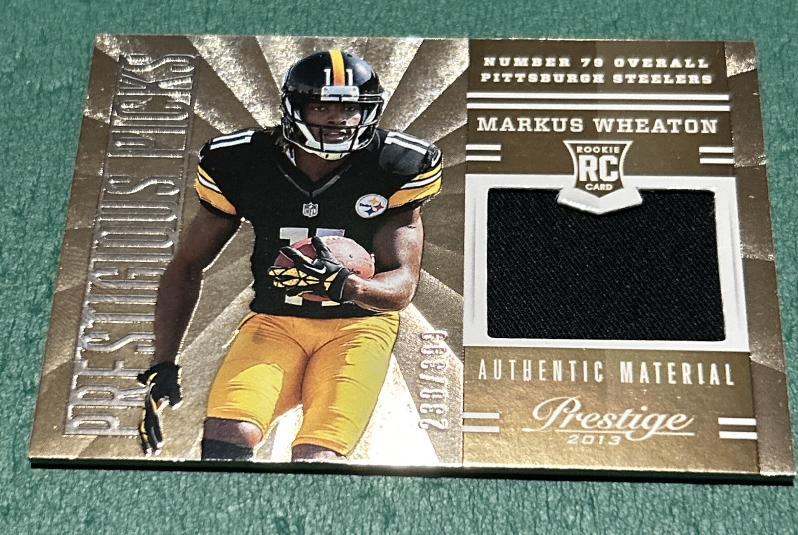 Markus Wheaton 2013 Prestige Rookie Jersey Card #14 Serial #/399