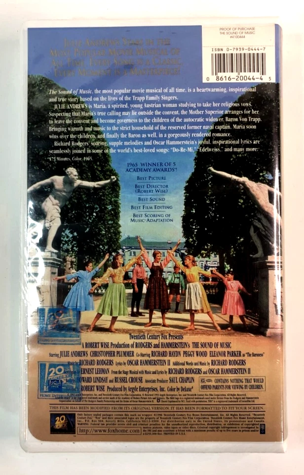 Sound of Music 1996 VHS Factory Sealed Marked Spoiled Preview Promo Only  - Image 2 of 4