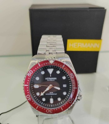 Orologio HERMAN automatico lunetta rossa | eBay
