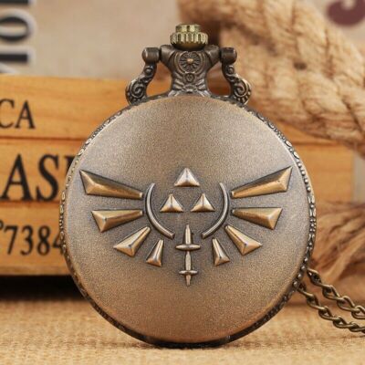 Vintage Legend Style Men's Quartz Pocket Watch Arabic Number Necklace Chain Gift