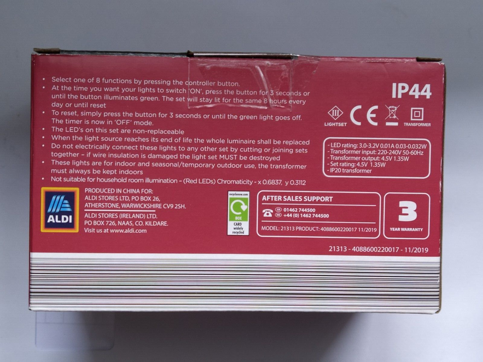 100 Led Red Berry Christmas Lights Indoor & Outdoor [Multi Function