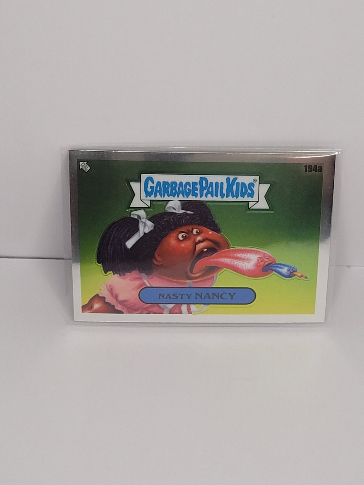 2022 Garbage Pail Kids Chrome Series 5 Base Refractors #194a Nasty NANCY