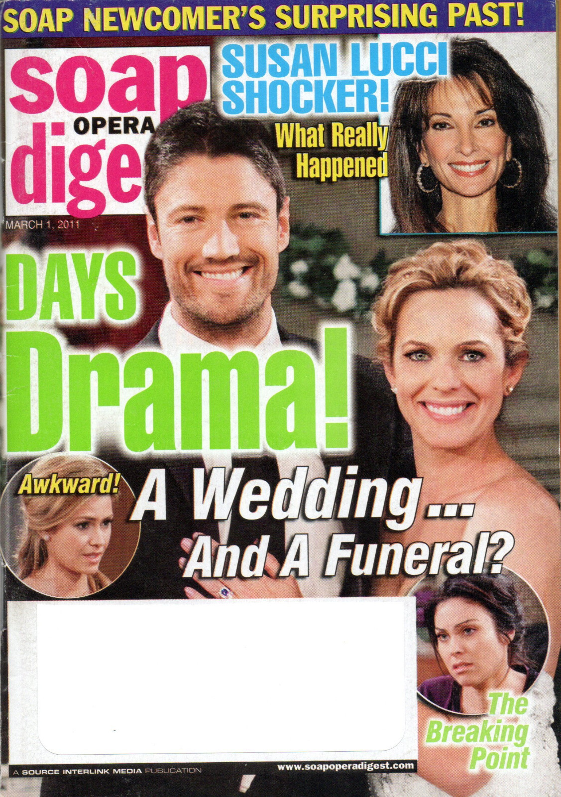 Soap Opera Digest March 1 2011 James Scott Arianne Zucker Tristan Rogers