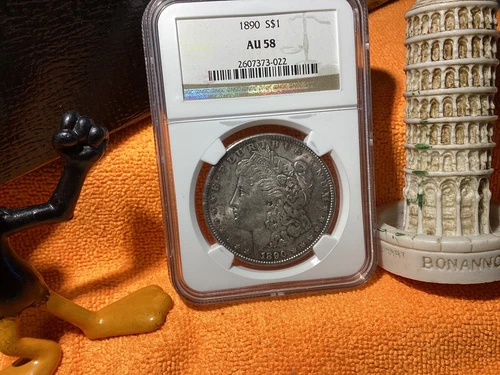1890 MORGAN SILVER 💰NGC AU58