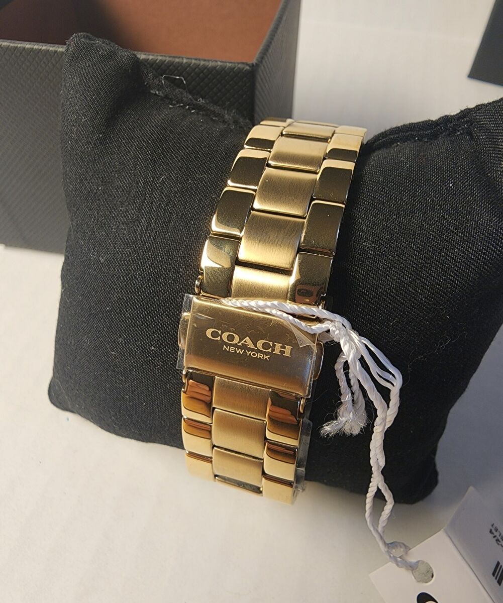 NEW COACH Womens Grand Quartz 36MM Gold-Tone Watch 14503942 NEW COACH Womens Grand Quartz 36MM Gold-Tone Watch 14503942