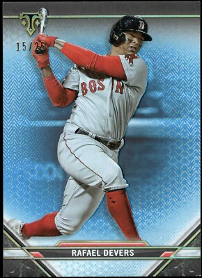 2021 Topps Triple Threads RAFAEL DEVERS #66 Red Sox SAPPHIRE Blue Numbered 15/25