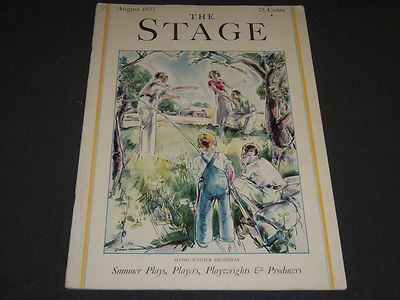1933 AUGUST THE STAGE MAGAZINE - SUMMER BROADWAY - GREAT PHOTOS & ADS - ST 28